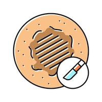 shave excision mole removal color icon vector illustration