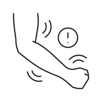 hand stroke line icon vector illustration