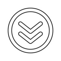 button scroll line icon vector illustration