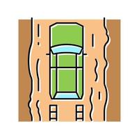 ilustración de vector de icono de color de carretera murram