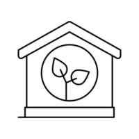 ecology clean house line icon vector illustration