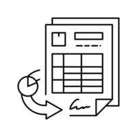 restock report line icon vector illustration