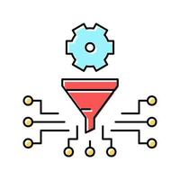 work process filtration color icon vector illustration
