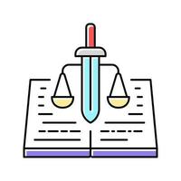 constitución ley color icono vector ilustración