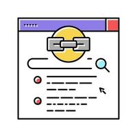 authoritative link color icon vector illustration