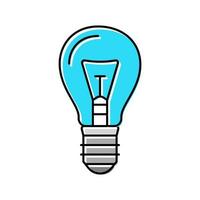 glass light bulb color icon vector illustration