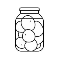 pickled tomato line icon vector illustration