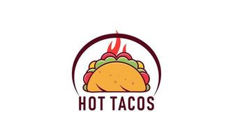 Taco mascot cartoon vector icon illustration. Cute Taco Kid Character With Bell