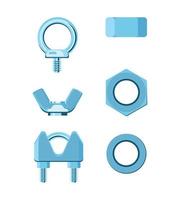 Set of Fasteners vector