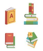 conjunto de libros vector