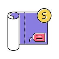 textile price color icon vector illustration