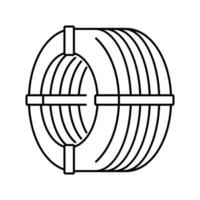 reinforcement in foundation line icon vector illustration