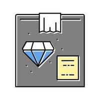 jewelry product in box color icon vector illustration