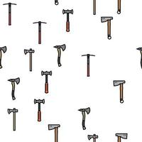 axe ax hatchet wood weapon vector seamless pattern