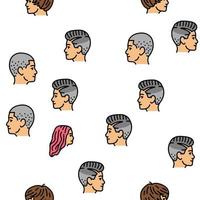 Children Haircut Salon Service vector seamless pattern