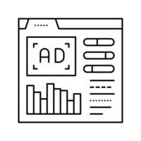 google analytics integration line icon vector illustration