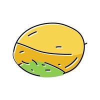 melon yellow color icon vector illustration
