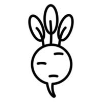 Radish icon. Icon of radish in outline or line style. Icon for any web and app project. vector