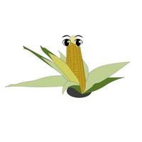 illustration of corn in dull yellow color vector