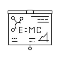 physics studying line icon vector illustration