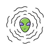 ilustración de vector de icono de color de vibración alienígena