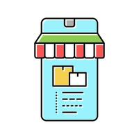 delivery shop department color icon vector illustration