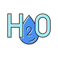 ilustración de vector de icono de color de agua h2o