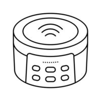 wireless music speaker line icon vector illustration