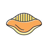 conchiglie pasta color icon vector illustration