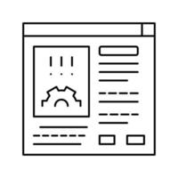 errors report line icon vector illustration