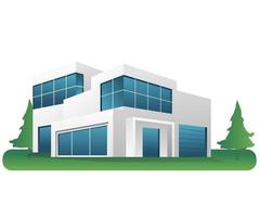 Isometric flat 3d concept illustration of business office building vector
