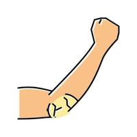 elbow dry skin color icon vector illustration