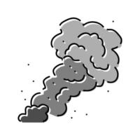 ilustración de vector de icono de color de fuego de humo