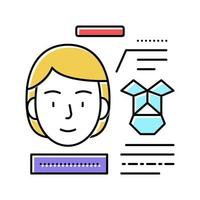 structure of work face id color icon vector illustration