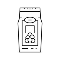café arándano línea icono vector ilustración
