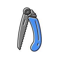 folding hand saw color icon vector illustration