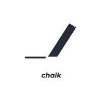 Vector sign chalk symbol is isolated on a white background. icon color editable.