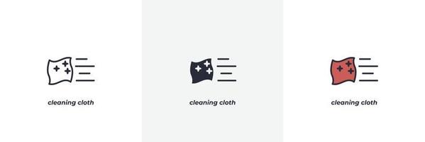 cleaning cloth icon. Line, solid and filled outline colorful version, outline and filled vector sign. Idea Symbol, logo illustration. Vector graphics