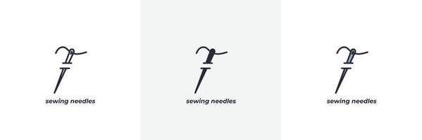 sewing needles icon. Line, solid and filled outline colorful version, outline and filled vector sign. Idea Symbol, logo illustration. Vector graphics