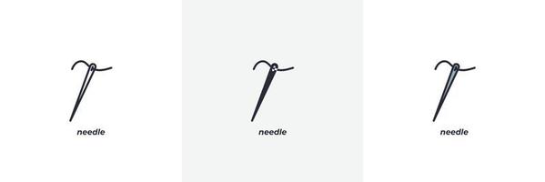 needle icon. Line, solid and filled outline colorful version, outline and filled vector sign. Idea Symbol, logo illustration. Vector graphics