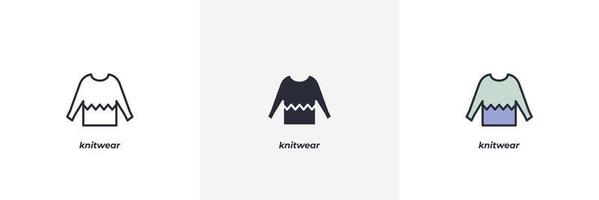 knitwear icon. Line, solid and filled outline colorful version, outline and filled vector sign. Idea Symbol, logo illustration. Vector graphics