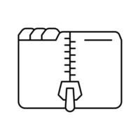 archive folder line icon vector illustration