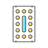 medicine pills package color icon vector illustration