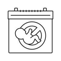 unplanned pregnancy line icon vector illustration