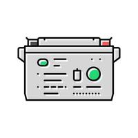 deep cycle battery color icon vector illustration