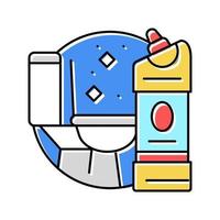 toilet cleaner detergent color icon vector illustration