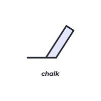 Vector sign chalk symbol is isolated on a white background. icon color editable.
