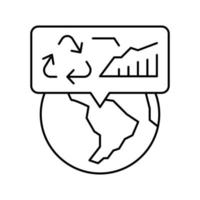 sistema ecología línea icono vector ilustración