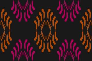 Fabric ikat pattern art. Geometric ethnic seamless pattern traditional. American, Mexican style. vector