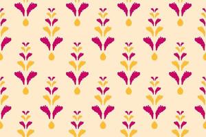 Motif flower pattern art. Geometric ethnic ikat seamless pattern in tribal. American, Mexican style. vector